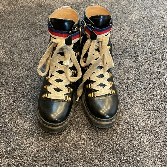 GUCCI Leather ankle boot with Sylvie Web - Picture 3 of 3